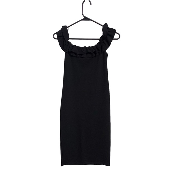 ZARA TRAFALUC OFF THE SHOULDER BODYCON MIDI DRESS - Picture 3 of 14